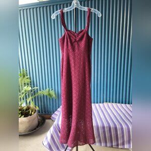 Park  and Fifth Burgundy Lace Gown XS